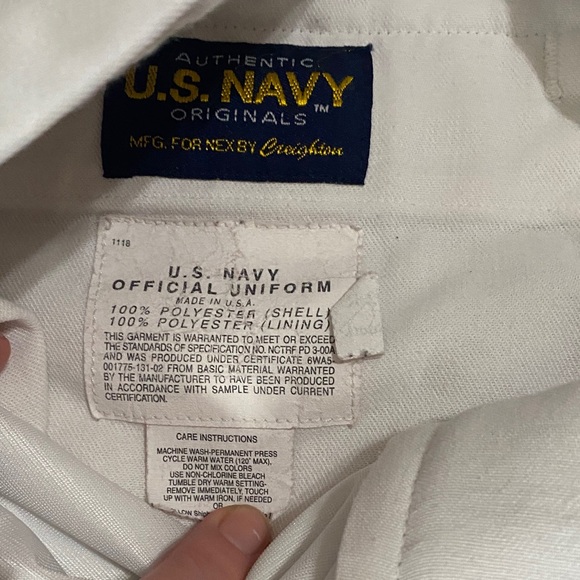US Navy Uniform Classic White Men's Pants - Picture 3 of 10